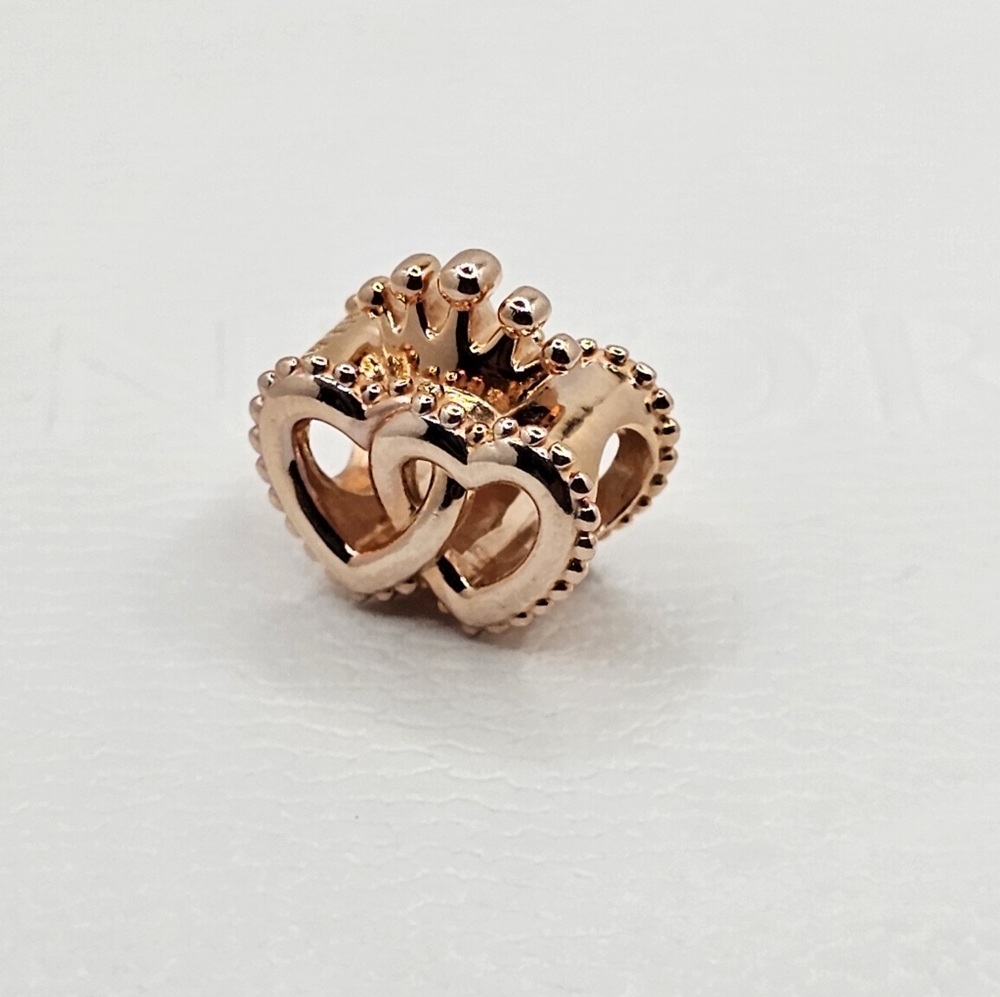 ❤️Authentic Pandora ⭐️RETIRED⭐️ ROSE HEART CHARM - Picture 5 of 6